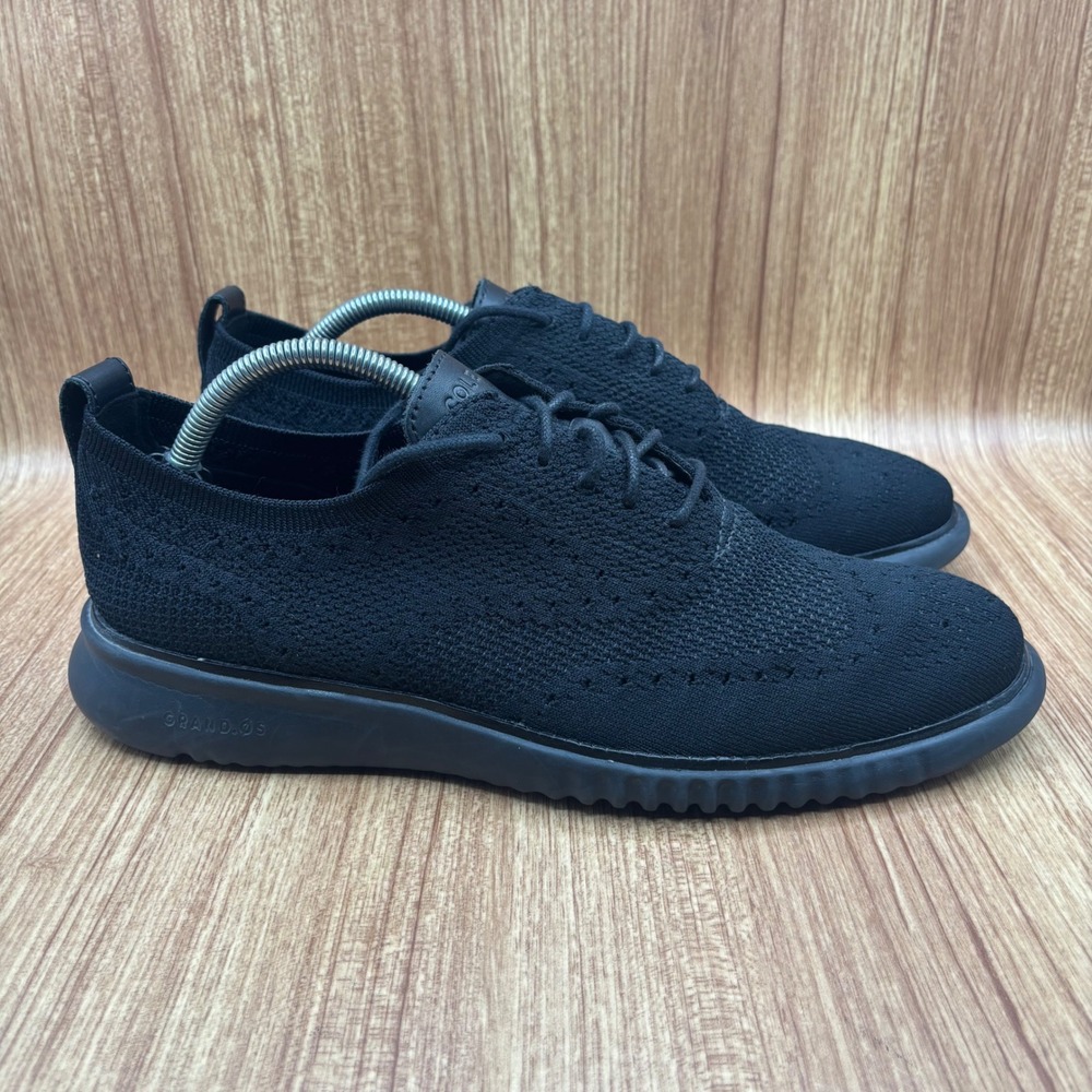 Cole Haan 2.Zerogrand Laser Wingtip Oxford Black Mens 10M Stitchlite‎ Sneaker